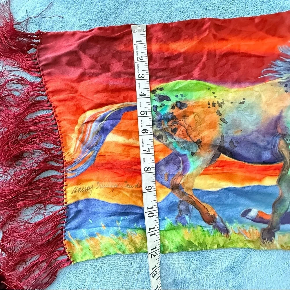 Nancy Dunlop Cawdrey “Follow My Lead” Vibrant Dye On Satin Silk 12” X 58”
